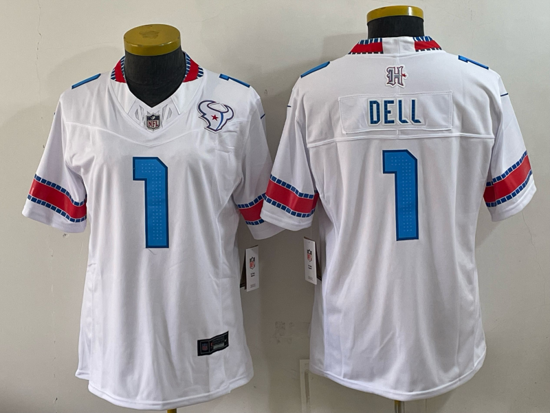 Youth Houston Texans #1 Dell white 2026 Nike NFL Jersey 0915001